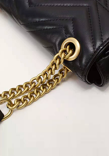 Paulette Medium Flap Bag Leather Black