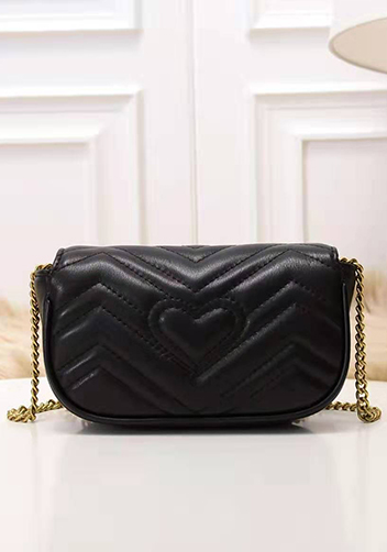 Paulette Small Flap Bag Leather Black
