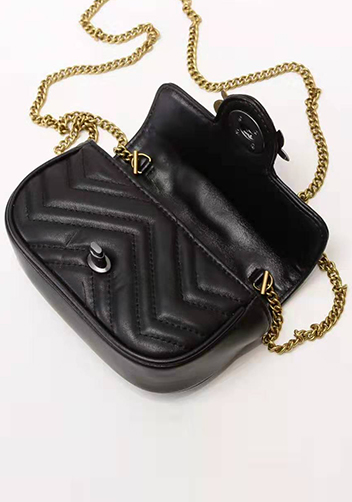 Paulette Small Flap Bag Leather Black