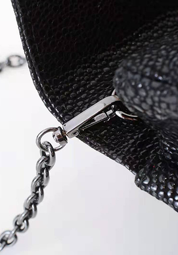 Adele Flap Mini Bag Top Handle Caviar Black