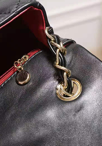 Adele Quilted Leather Flap Mini Bag Black Gold Hardware