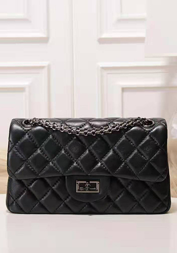 Adele Quilted Leather Flap Mini Bag Black Hematite Hardware