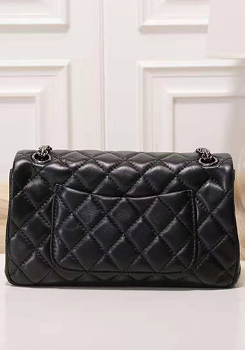 Adele Quilted Leather Flap Mini Bag Black Hematite Hardware