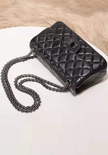 Adele Quilted Leather Flap Mini Bag Black Hematite Hardware