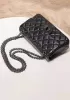 Adele Quilted Leather Flap Mini Bag Black Hematite Hardware