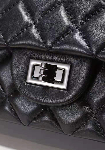 Adele Quilted Leather Flap Mini Bag Black Hematite Hardware