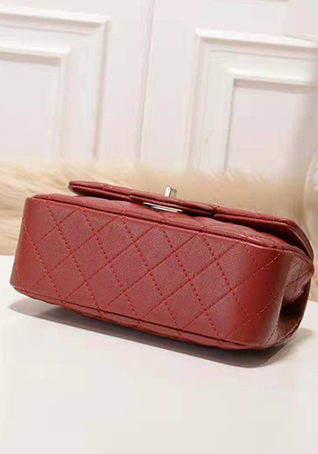 Adele Quilted Leather Flap Mini Bag Red Gold Hardware
