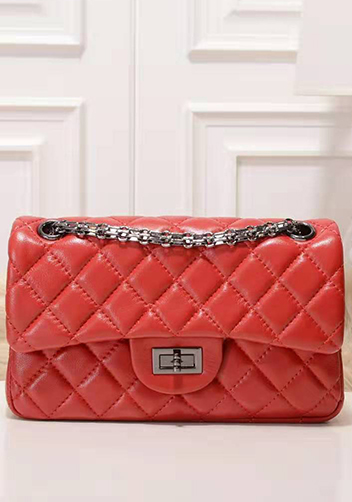 Adele Quilted Leather Flap Mini Bag Red Hematite Hardware