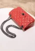 Adele Quilted Leather Flap Mini Bag Red Hematite Hardware