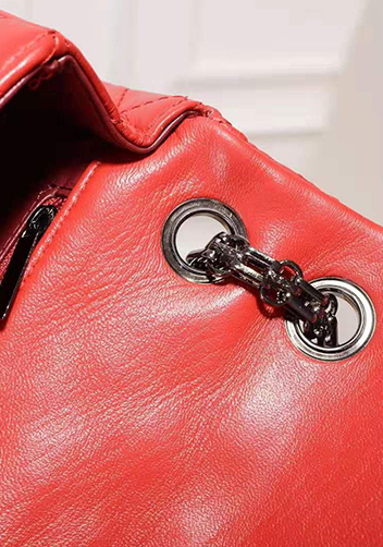 Adele Quilted Leather Flap Mini Bag Red Hematite Hardware