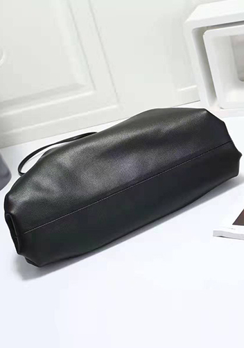 Dina Leather Clutch Shoulder Bag Black