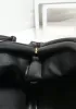 Dina Leather Clutch Shoulder Bag Black