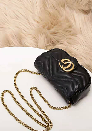 Hannah Small Flap Bag Leather CG Logo Black