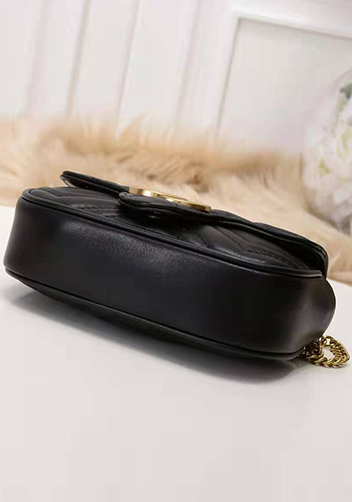 Hannah Small Flap Bag Leather CG Logo Black