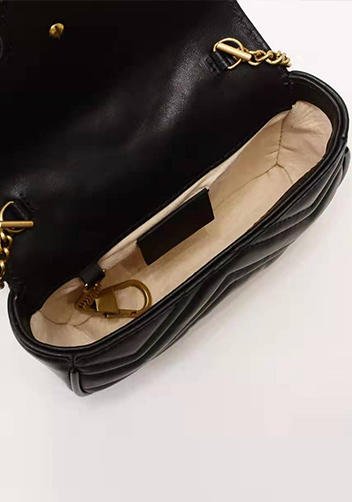 Hannah Small Flap Bag Leather CG Logo Black