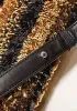 Ingrid Leather Flap Gold Sequins Black