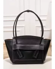 Ivonne Leather Shoulder Bag Black