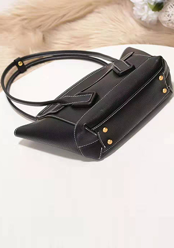 Ivonne Leather Shoulder Bag Black