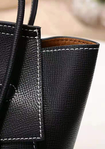Ivonne Leather Shoulder Bag Black