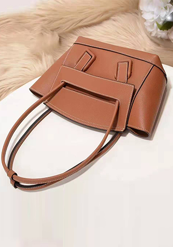 Ivonne Leather Shoulder Bag Brown