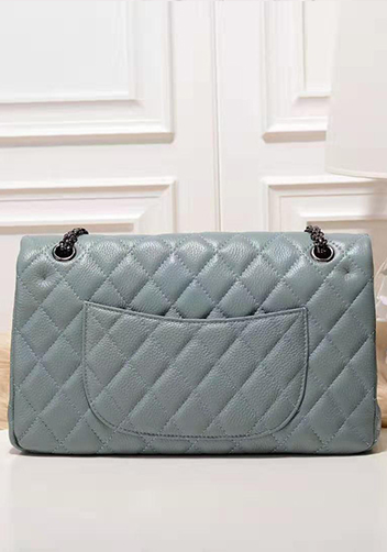 Adele Flap Bag Grain Leather Blue