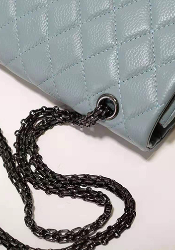 Adele Flap Bag Grain Leather Blue