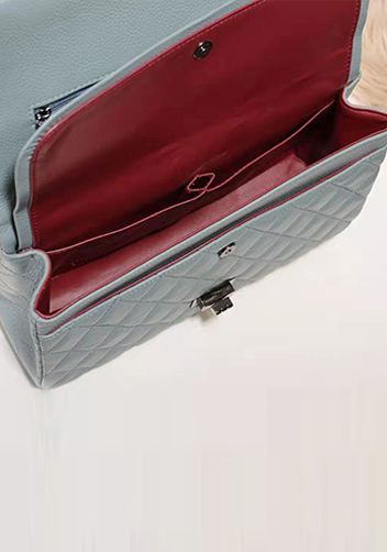 Adele Flap Bag Grain Leather Blue