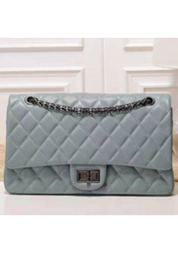 Adele Flap Bag Grain Leather Blue
