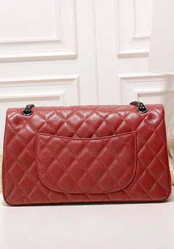 Adele Flap Bag Grain Leather Burgundy