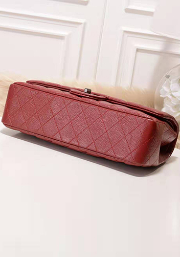 Adele Flap Bag Grain Leather Burgundy