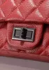 Adele Flap Bag Grain Leather Burgundy