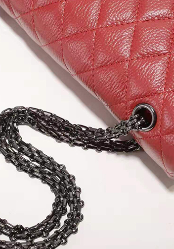 Adele Flap Bag Grain Leather Burgundy