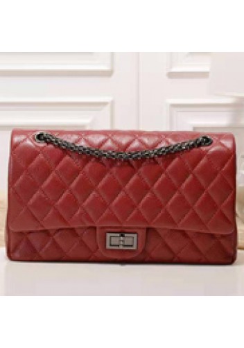Adele Flap Bag Grain Leather Burgundy