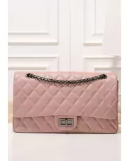 Adele Flap Bag Grain Leather Pink