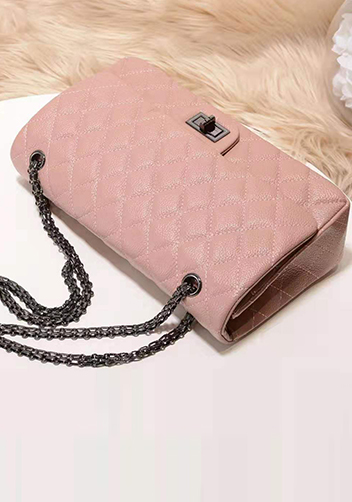 Adele Flap Bag Grain Leather Pink
