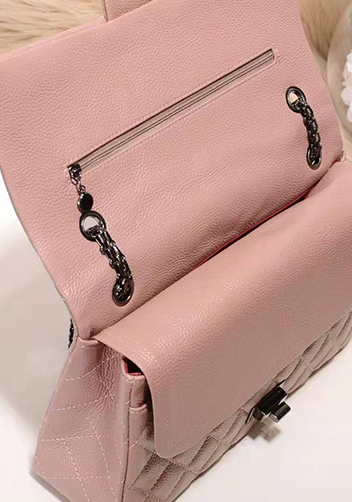 Adele Flap Bag Grain Leather Pink