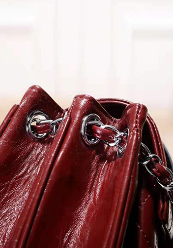 Eileen Leather Flap Shoulder Burgundy