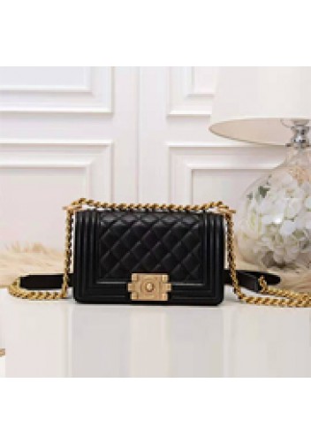 Ingrid Caviar Leather Small Flap Bag Black