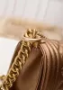 Ingrid Caviar Leather Small Flap Bag Bronze