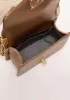 Ingrid Caviar Leather Small Flap Bag Bronze