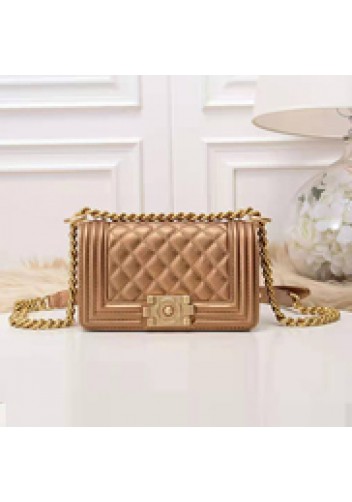 Ingrid Caviar Leather Small Flap Bag Bronze