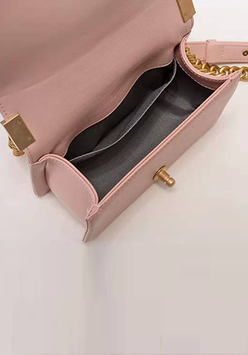 Ingrid Caviar Leather Small Flap Bag Pink