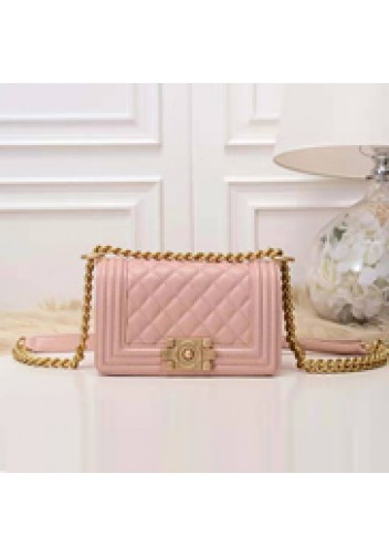 Ingrid Caviar Leather Small Flap Bag Pink