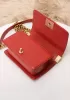 Ingrid Caviar Leather Small Flap Bag Red