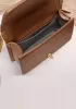 Ingrid Diamond Shape Caviar Leather Flap Bag Bronze