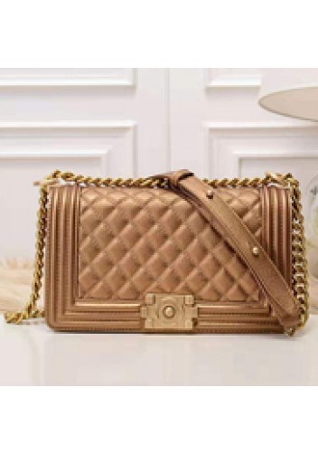 Ingrid Diamond Shape Caviar Leather Flap Bag Bronze