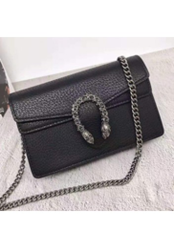 Jess Mini Leather Shoulder Bag Black