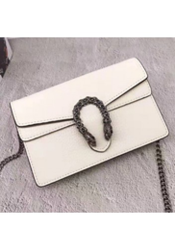 Jess Mini Leather Shoulder Bag White