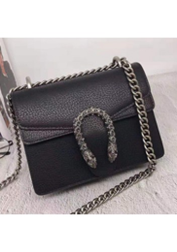 Jess Mini Square Leather Shoulder Bag Black