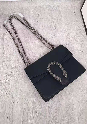 Jess Mini Square Leather Shoulder Bag Black